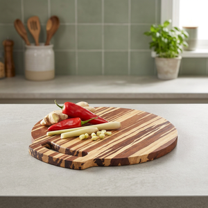Planche à découper rectangulaire en bois d'acacia, style américain, faite à la main, durable, épaisseur 0,4 cm, pour boucher et fromage - Product Image 1