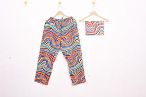 Conjunto de Pijama Floral Estampado Multicolor - Ropa de Dormir de Algodón Artesanal, Ropa de Dormir y de Estar por Casa de Verano Estilo Bohemio para Mujer, Regalo - Product Image 3