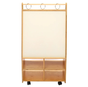 <span class=keywords><strong>Chevalet</strong></span> magnétique en <span class=keywords><strong>bois</strong></span> moderne avec tableau blanc double face, rangement sécurisé <span class=keywords><strong>pour</strong></span> les fournitures artistiques des bébés et des enfants - Product Image 5