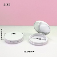 Design spécial blanc rond de haute qualité les nouvelles tendances fond de teint de luxe vide double presse coussin d'air étui compact avec miroir