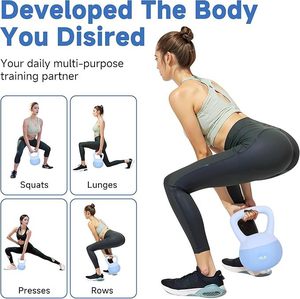 Kettlebell Morbido 5KG 10LB Attrezzatura Fitness per Casa per Donne e Uomini Allenamento di Forza Sollevamento Fianchi Squat - Product Image 2