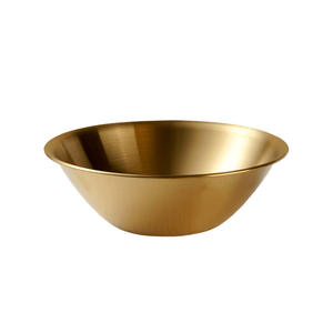 Bols à <span class=keywords><strong>salade</strong></span> en acier inoxydable doré argenté, bols à dessert en métal, bols coréens pour soupe, riz, nouilles, ramen, vaisselle de cuisine, récipients alimentaires - Product Image 6