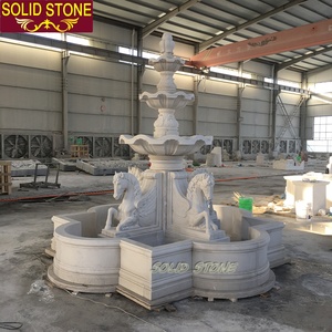 Fuente de Caballo de Mármol Blanco Tallada a Mano, Decorativa <span class=keywords><strong>para</strong></span> Jardín, Recién Fabricada, Lista <span class=keywords><strong>para</strong></span> Enviar - Product Image 3