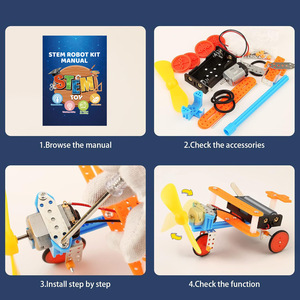 6 ב 1 ערכות גזע רובוט דיי ערכת עבור ילדים גזע צעצועי חינוך רובוט מדע הנדסת צעצועים - Product Image 4