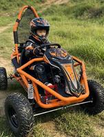 Kart électrique tout-terrain 4 places pour enfants et adolescents - Utilisation en course et en parc d'attractions