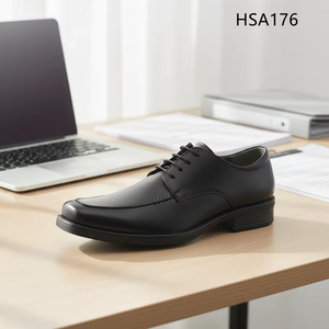 Chaussures habillées marron pour hommes ZYF, style bout carré, à lacets, pour environnement professionnel, élégantes, uniformes, HSA177 - Product Image 4