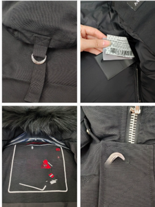 Veste <span class=keywords><strong>d</strong></span>'<span class=keywords><strong>hiver</strong></span> imperméable <span class=keywords><strong>Moose</strong></span> Parker sur mesure de luxe pour homme, <span class=keywords><strong>manteau</strong></span> <span class=keywords><strong>d</strong></span>écontracté à fermeture éclair en tissu tricoté avec garniture en fourrure véritable à 80 % - Product Image 4