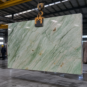 Dalle de marbre vert polie, panneau de pierre naturelle, feuille de marbre naturel pour la décoration intérieure - Product Image 2