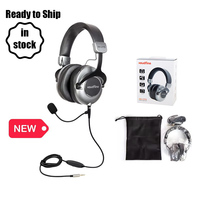Casque de jeu filaire Audfine AH1775 supra-auriculaire avec micro, idéal pour les réunions, les podcasts, le studio et la musique