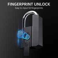 Cadenas intelligent biométrique étanche IP67 avec application TT Lock, Bluetooth et empreinte digitale, avec clé, pour salle de sport (vente en gros)