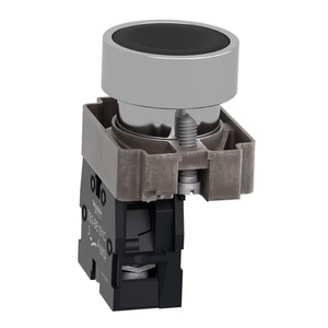 Xb2ba21c công tắc nút kim loại màu đen mới nguyên bản 22mm Đường kính đầu phẳng 1NO lò xo trở lại IP65 1NO - Product Image 4