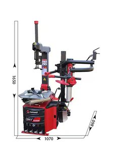 HOWANN Changeur de pneus entièrement automatique à double bras d'assistance pour le montage et le démontage des pneus de voitures particulières, moteur 0,75 kW, pression 8-10 bars - Product Image 4