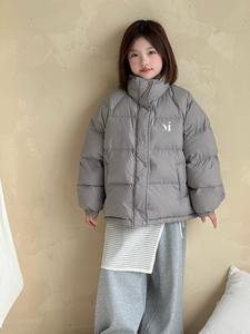 Veste matelassée d'hiver pour filles, décontractée, tissée, épaisse, à capuche, fermeture éclair, coupe-vent, chaude, vêtement d'extérieur régulier, 90% de duvet de canard - Product Image 3