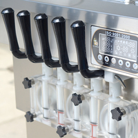 Nouvelle machine à crème glacée multifonctionnelle Koring pour 5 saveurs (lait, yaourt, fruits), usage commercial intensif, 110/220V, certifiée CE et NSF, garantie 1 an
