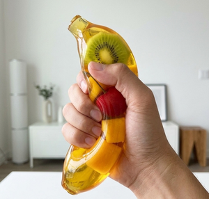 Jouet Squishy en forme de banane avec 2 garnitures (<span class=keywords><strong>Malt</strong></span> & Vaseline), jouet compressible en TPR souple et malléable, jouet anti-stress et de décompression, vente en gros - Product Image 1