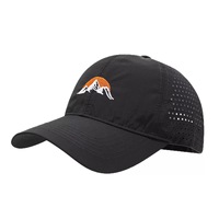 Gorra de Béisbol Deportiva para Senderismo al Aire Libre, con Visera Curva, de Secado Rápido y Transpirable, con Bordado de Montaña al Amanecer