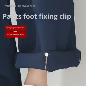 T-shirt Magnetic Buckle <b>Chain</b> Bottom Pants for Tool Fixing Cuffs Hems Detachable Clip Lengthening Shortening Hem - Product Image 2