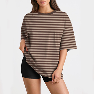Camisetas de Algodón Casuales y Transpirables para Mujer, Más Vendidas, con Logotipo Personalizado y Serigrafía, Cuello en V, Manga Corta - Product Image 1