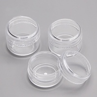 Petits pots de conteneur de fond en plastique transparent 15g 20g 25g 30g organisateur de boîtes de rangement de perles de bijoux pour le stockage de lotion cosmétique