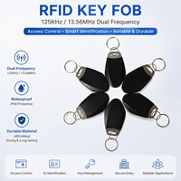Wasserdichter Schlüsselanhänger mit Eigenem Logo 125KHz TK4100 und 13,56MHz Wiederbeschreibbarer RFID NFC Metall-Schlüsselanhänger für Zugangskontrolle Smart Tag