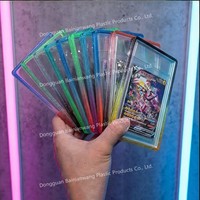 Plaque de protection arrière en TPU à paillettes dégradées 35pt pour cartes gradées, avec plaque acrylique transparente pour cartes PSA
