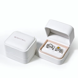 Boîte d'emballage de bijoux en cuir PU de luxe personnalisé en gros pour bague bracelet collier boucles d'oreilles - Product Image 2