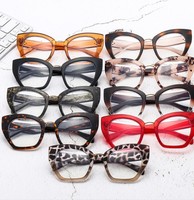 Lunettes optiques de prescription œil de chat en cristal, monture transparente pour myopie, monture de lunettes pour femmes, lunettes œil de chat