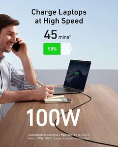 Anker Powerline III USB C a USB C Cable de cargador de alta velocidad 100W 6ft 2,0 Tipo C Cable de carga Diseño de chip dual - Product Image 2