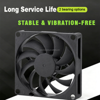 Ventilateur axial sans balais 8010 DC 5V 12V 24V fin 3000 tr/min à double roulement à billes pour le refroidissement du processeur d'ordinateur