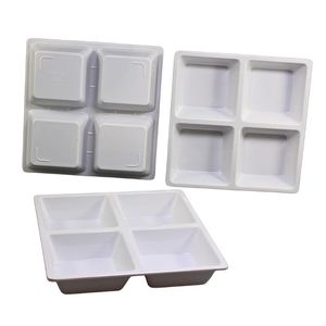 Piatto da portata in melamina diviso in sezioni quadrate e rotonde - Product Image 6