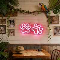 Enseigne néon personnalisée en gros pour la revente, enseigne néon LED patte de chien, décoration murale pour la maison, les fêtes, les studios, les clubs, cadeau pour toutes les occasions