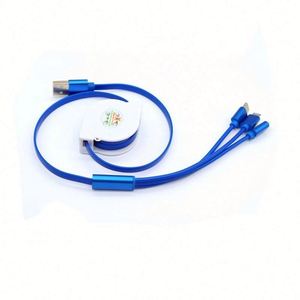 Cable de Carga Retráctil 3 en 1 Plegable con Logotipo Personalizado, Cargador Rápido, Precio de Fábrica - Product Image 4