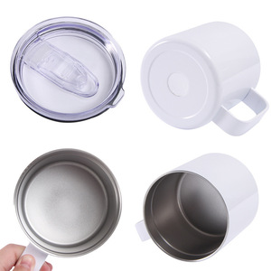 Vasos de café de acero de doble pared de 12 oz con tapa y asa para viajes o al aire libre para agua hirviendo 'Coffee <span class=keywords><strong>to</strong></span> Go' - Product Image 2