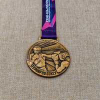 Médaille fabrique pas cher prix plaqué or sur mesure 3d blanc métal sport karaté boxe course prix médailles sportives