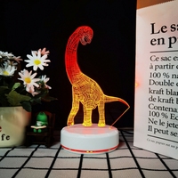 Lampe de nuit holographique populaire, rechargeable, à commande tactile, décorative, portable pour la chambre d'enfant, table de chevet