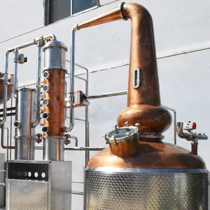 50L To 5000L Double Pots Automatic Whisky Gin Brandy Alcohol Distillation Equipment