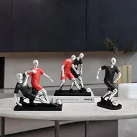 SE7 Figurine de joueur de football personnalisée pour Ronaldo Neymar, statue en résine, art peint à la main, respectueux de l'environnement, certifié CE, décoration d'intérieur