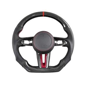 Volante Personalizado de Cuero y Fibra de Carbono con Calefacción para <span class=keywords><strong>Mazda</strong></span> 3, 6, CX30, Forma F1, Sedán 2019, 2020, 2021, 2022, <span class=keywords><strong>2023</strong></span>, 2024, 2025, 2026 - Product Image 6