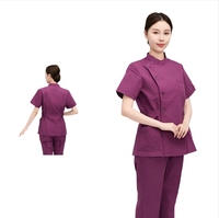 Tenue d'infirmière d'hôpital, blouses médicales unisexes en tissu sergé polyester/coton avec détection d'aiguilles pour hôpitaux et salons de beauté