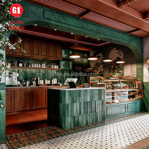 Vitrine en bois et verre sur mesure, comptoir de présentation de boulangerie personnalisé avec design intérieur - Product Image 1