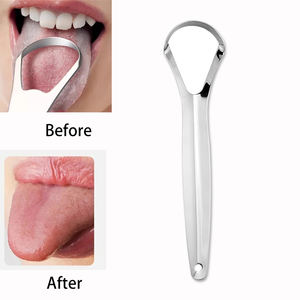 Wholesale Adult Tongue Scraper Remover Halitosis Coating Oral Care Scraping Brush Stainless Steel Cleaner <b>Tools</b> - Product Image 6