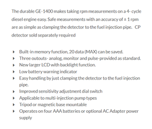 Tacómetro de Motor ONOSOKKI GE-1400 - Product Image 3
