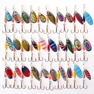 Conjunto de Señuelos de Pesca con anzuelo triple, cebo de Metal compuesto de lentejuelas, Lucio, trucha, pez, giratorio <span class=keywords><strong>Artificial</strong></span>, 30 tipos - Product Image 5