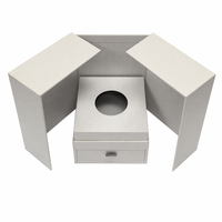 Boîte cadeau rigide de luxe à double porte avec logo personnalisé, fermeture magnétique, revêtement UV, insert tiroir pour parfums, cosmétiques, emballage de fêtes