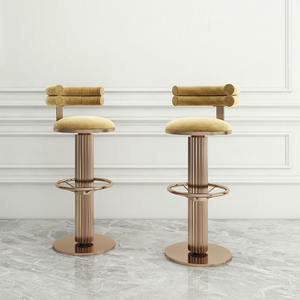 เก้าอี้บาร์สูงทันสมัยสำหรับรับประทานอาหารปรับแต่งได้สำหรับร้านอาหารร้านกาแฟเฟอร์นิเจอร์ KTV พร้อมกรอบเก้าอี้สตูลบาร์ - Product Image 6