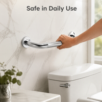 Barres d'appui de douche en acier inoxydable, poignées de soutien pour toilettes, garde-corps en verre, aides de douche pour personnes handicapées, barres d'appui de sécurité pour salle de bain