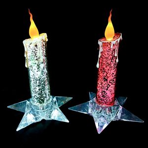 Bougie sans flamme à piles, en cire véritable, à LED scintillante, pour Noël - Product Image 5