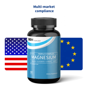 Capsules de complexe triple de magnésium (conformes aux normes US/UE) certifiées cGMP/EFSAs pour les opérateurs de marques mondiales - Product Image 1