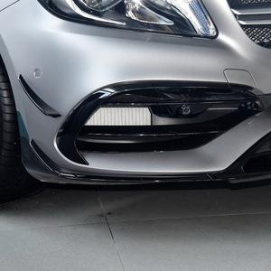 Cardimanson Mercedes-Benz A-Class W176 Front Bumper Lip Canards Full Set ABS Piano Black 2016-2018 - Product Image 2