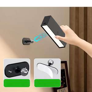 Lampe <span class=keywords><strong>murale</strong></span> LED avec télécommande tactile, batterie rechargeable 2000 mAh, fonctionnement sur piles, 3 températures de couleur, gradation, magnétique, sans fil, 360 degrés - Product Image 3